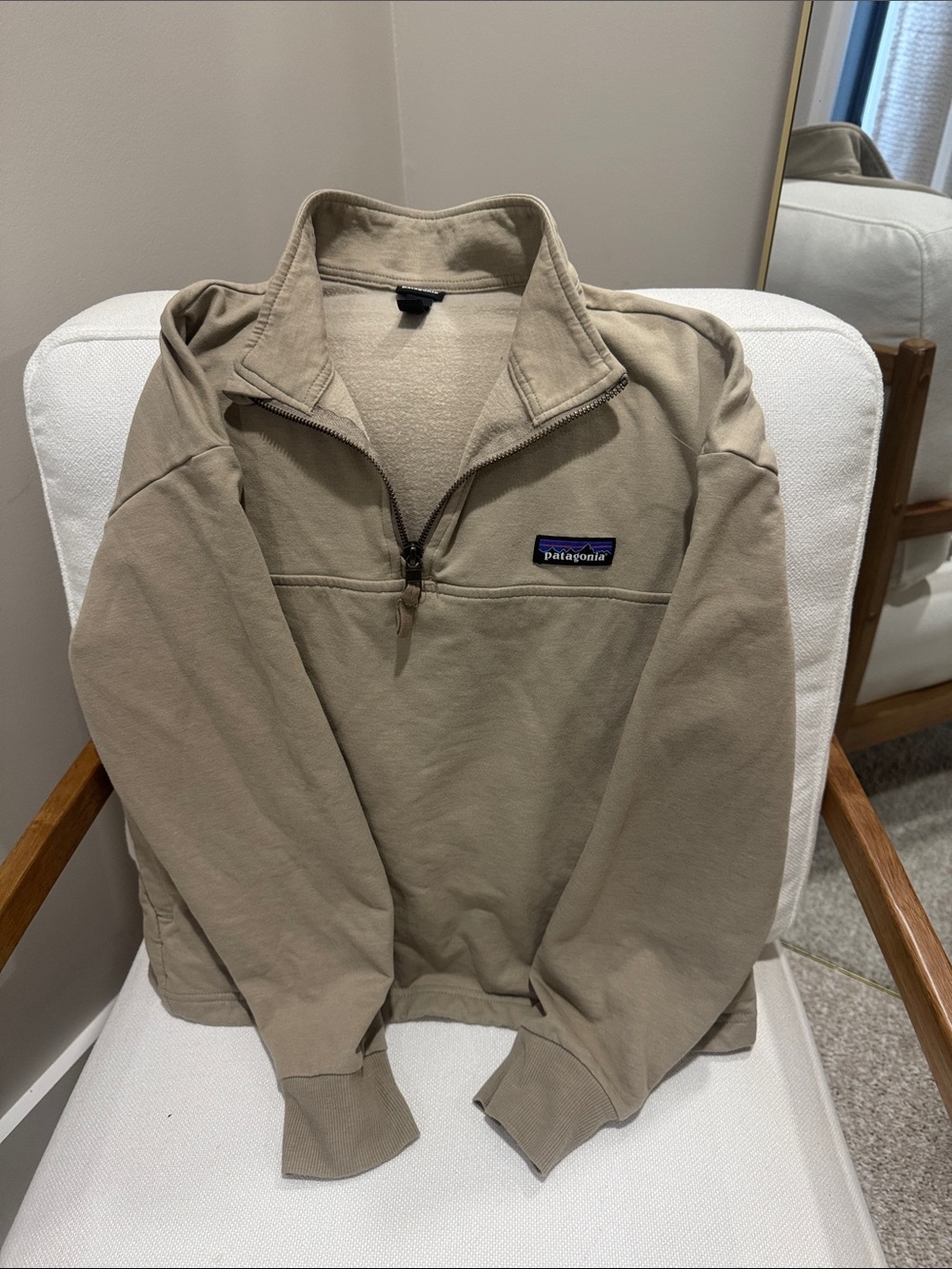 Patagonia Tan Quarter-Zip Sweater